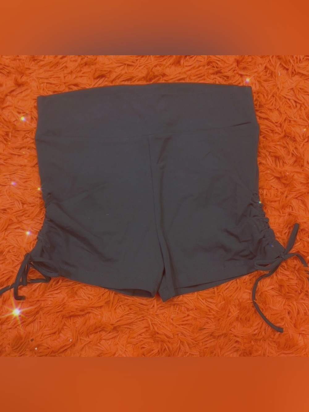 Fashion Nova Black Side-Ruched Bike Shorts
